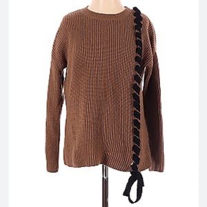 Eden Society Paradossi Lace Up Detail Crew Neck Pullover